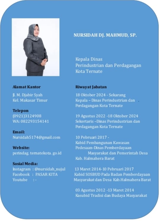 FOTO PROFILE KADIS PERINDAG
